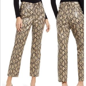 Good American Vegan Snakeskin Pants